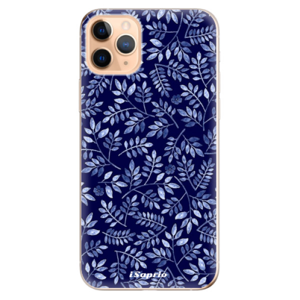 Odolné silikónové puzdro iSaprio - Blue Leaves 05 - iPhone 11 Pro Max