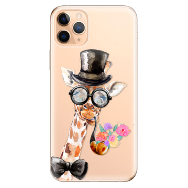 Odolné silikónové puzdro iSaprio - Sir Giraffe - iPhone 11 Pro Max