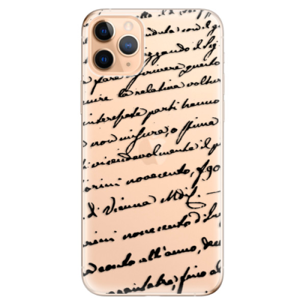 Odolné silikónové puzdro iSaprio - Handwriting 01 - black - iPhone 11 Pro Max