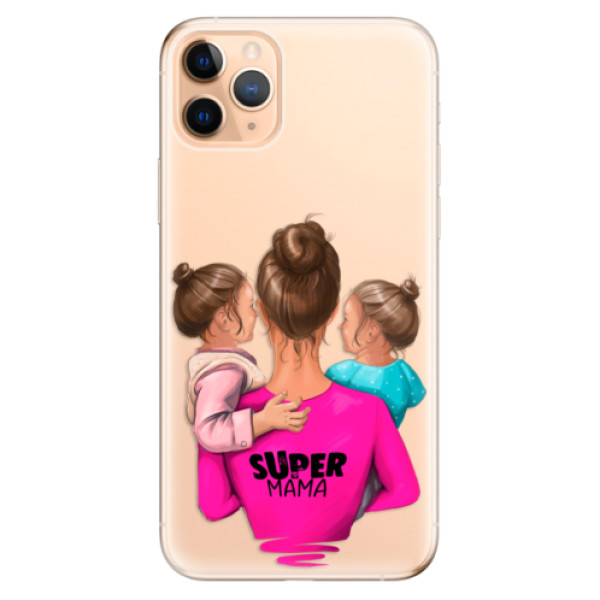 Odolné silikónové puzdro iSaprio - Super Mama - Two Girls - iPhone 11 Pro Max