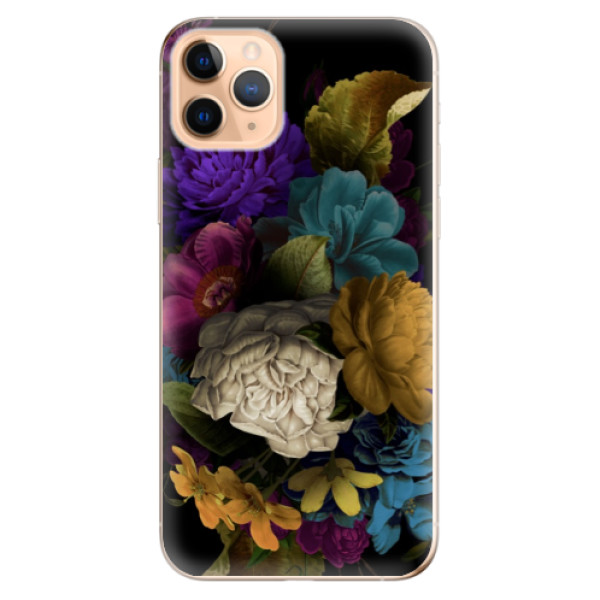 Odolné silikónové puzdro iSaprio - Dark Flowers - iPhone 11 Pro Max
