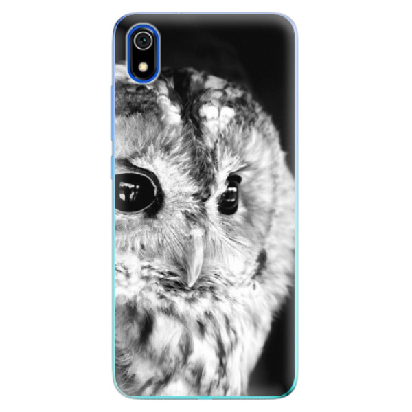 Odolné silikónové puzdro iSaprio - BW Owl - Xiaomi Redmi 7A