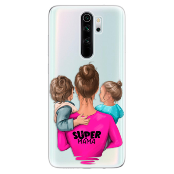 Odolné silikónové puzdro iSaprio - Super Mama - Boy and Girl - Xiaomi Redmi Note 8 Pro