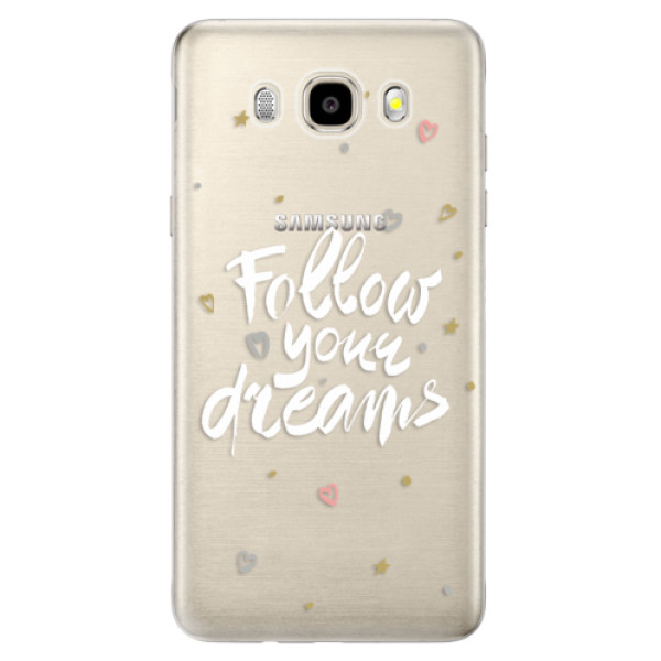 Odolné silikónové puzdro iSaprio - Follow Your Dreams - white - Samsung Galaxy J5 2016