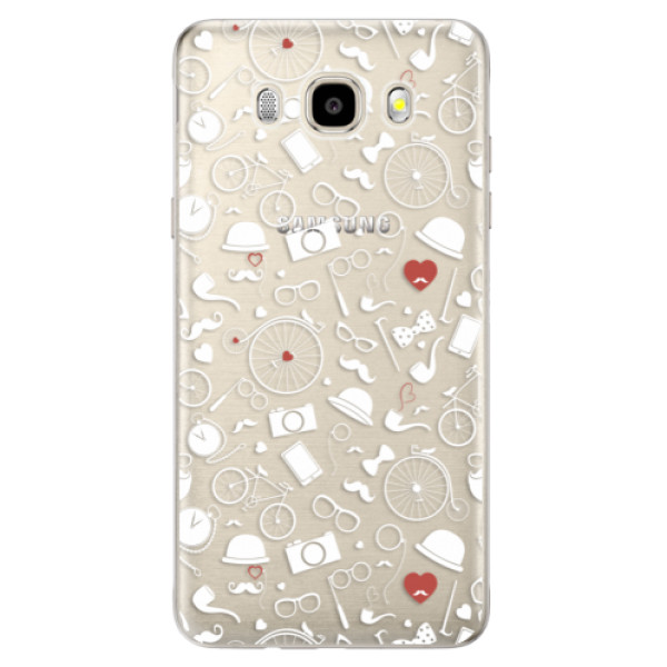 Odolné silikónové puzdro iSaprio - Vintage Pattern 01 - white - Samsung Galaxy J5 2016