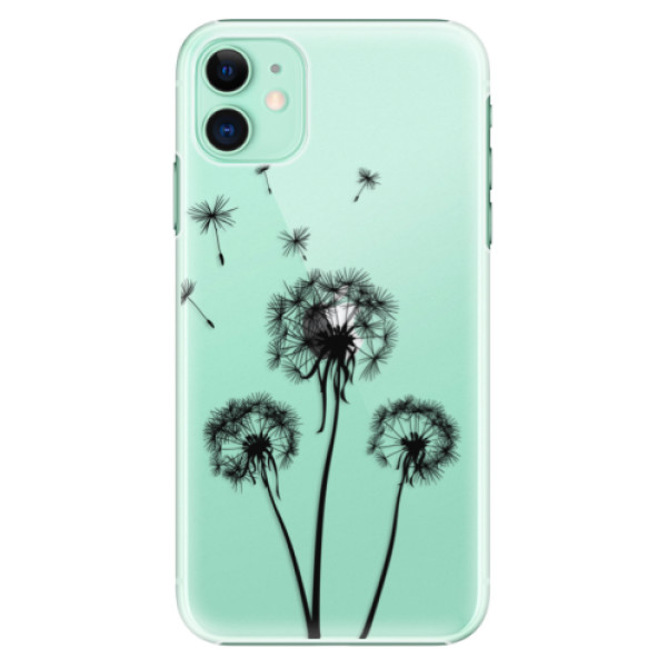 Plastové puzdro iSaprio - Three Dandelions - black - iPhone 11