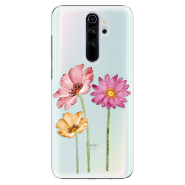 Plastové puzdro iSaprio - Three Flowers - Xiaomi Redmi Note 8 Pro
