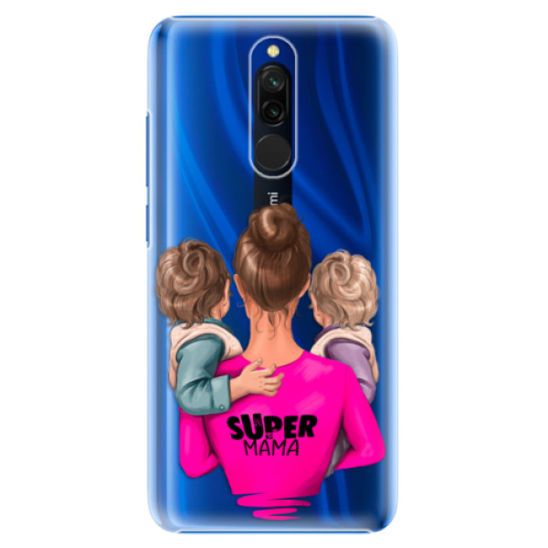 Plastové puzdro iSaprio - Super Mama - Two Boys - Xiaomi Redmi 8