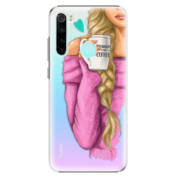 Plastové puzdro iSaprio - My Coffe and Blond Girl - Xiaomi Redmi Note 8