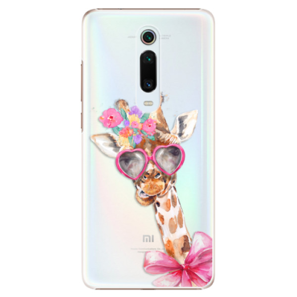 Plastové puzdro iSaprio - Lady Giraffe - Xiaomi Mi 9T Pro