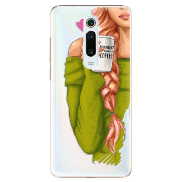 Plastové puzdro iSaprio - My Coffe and Redhead Girl - Xiaomi Mi 9T Pro