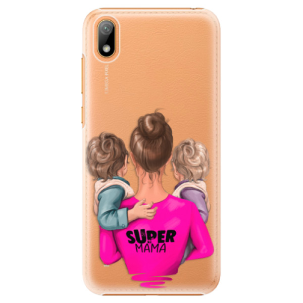 Plastové puzdro iSaprio - Super Mama - Two Boys - Huawei Y5 2019