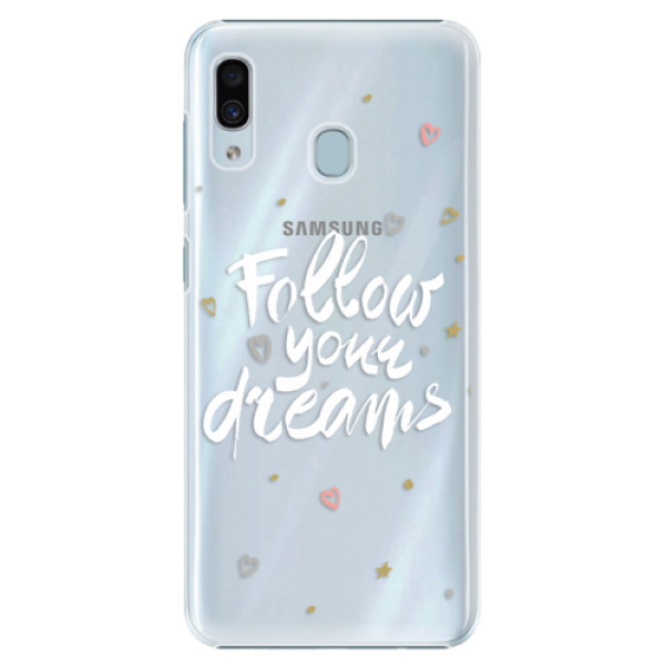 Plastové puzdro iSaprio - Follow Your Dreams - white - Samsung Galaxy A20