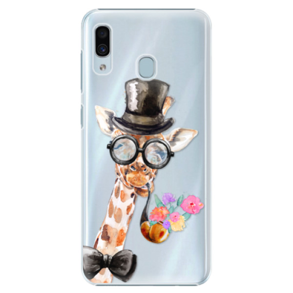 Plastové puzdro iSaprio - Sir Giraffe - Samsung Galaxy A20