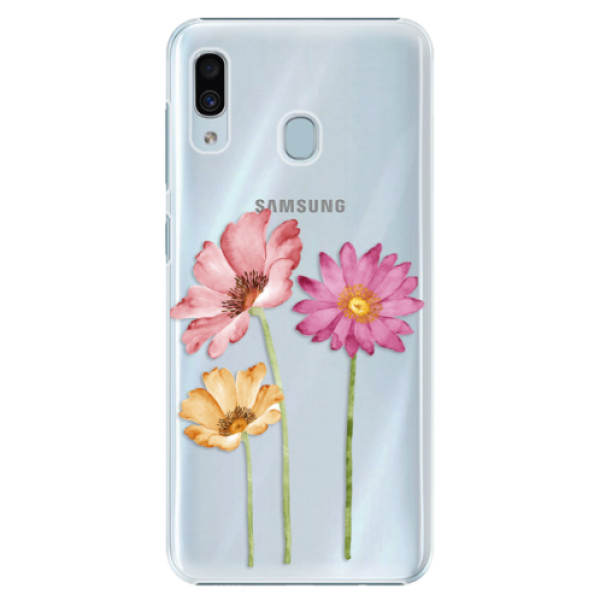 Plastové puzdro iSaprio - Three Flowers - Samsung Galaxy A20
