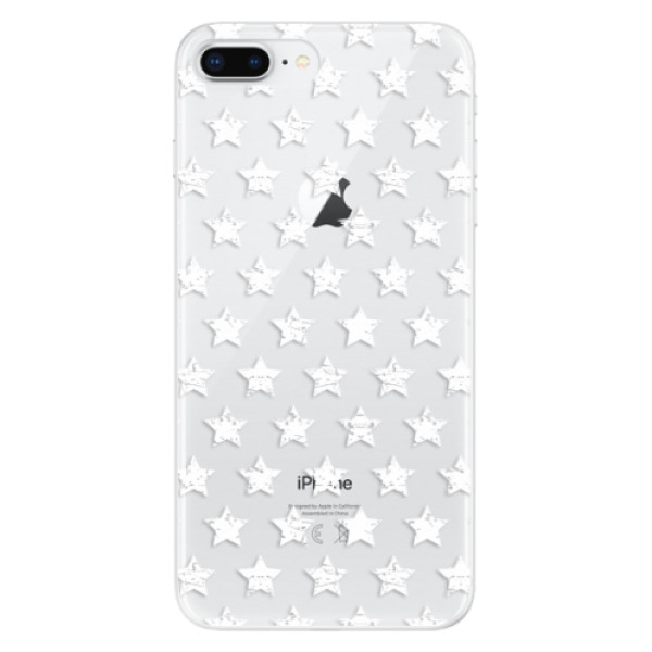 Odolné silikónové puzdro iSaprio - Stars Pattern - white - iPhone 8 Plus