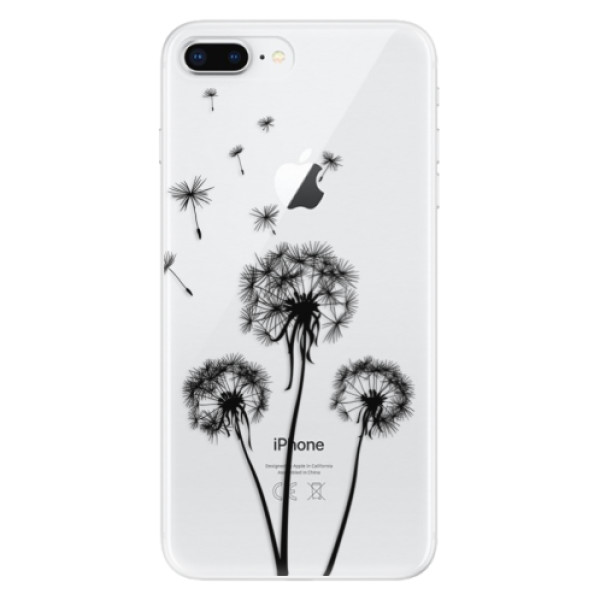 Odolné silikónové puzdro iSaprio - Three Dandelions - black - iPhone 8 Plus