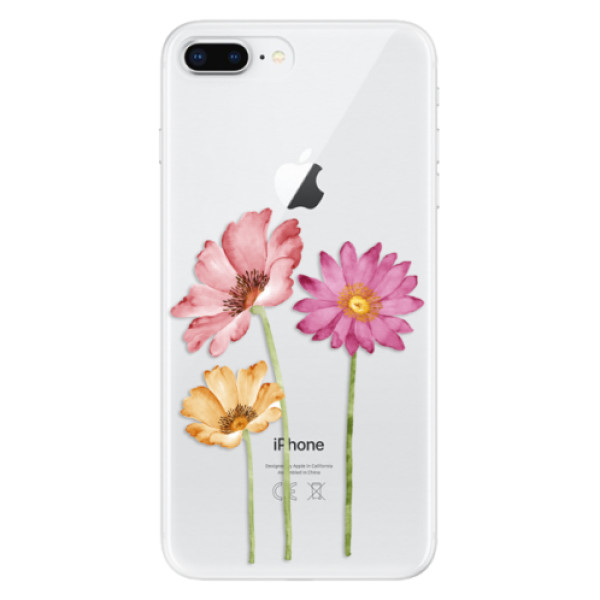 Odolné silikónové puzdro iSaprio - Three Flowers - iPhone 8 Plus