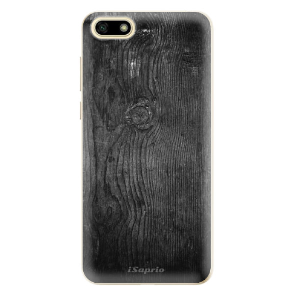 Odolné silikónové puzdro iSaprio - Black Wood 13 - Huawei Y5 2018