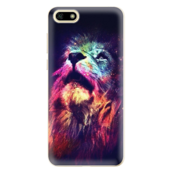 Odolné silikónové puzdro iSaprio - Lion in Colors - Huawei Y5 2018