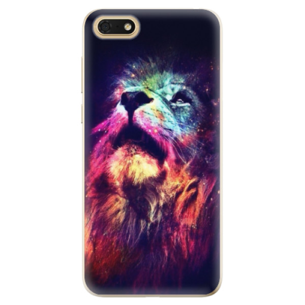 Odolné silikónové puzdro iSaprio - Lion in Colors - Huawei Honor 7S