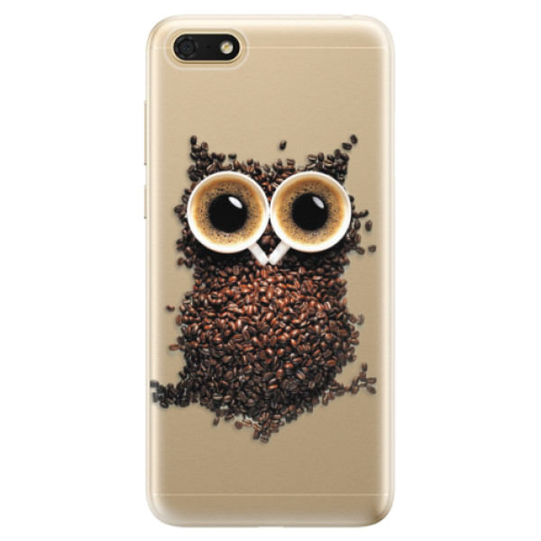 Odolné silikónové puzdro iSaprio - Owl And Coffee - Huawei Honor 7S