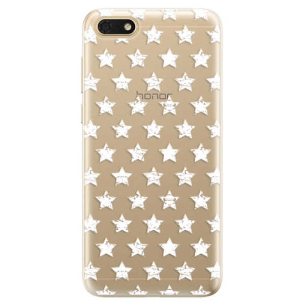 Odolné silikónové puzdro iSaprio - Stars Pattern - white - Huawei Honor 7S