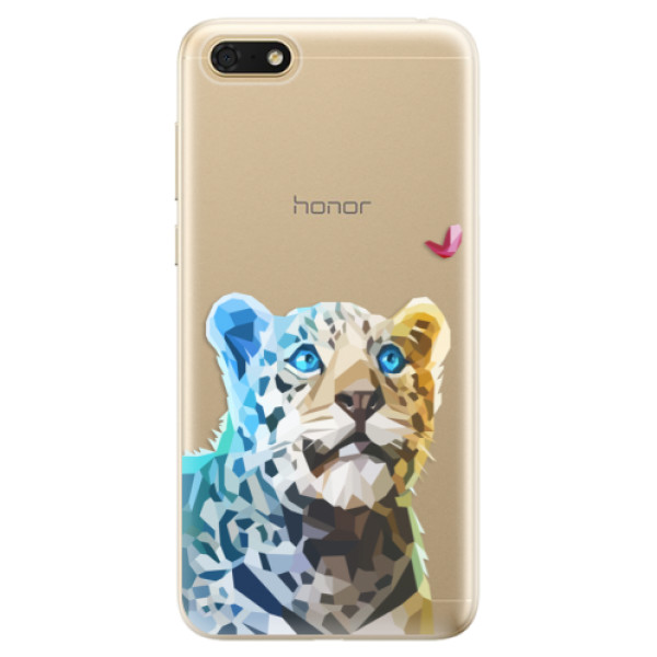 Odolné silikónové puzdro iSaprio - Leopard With Butterfly - Huawei Honor 7S