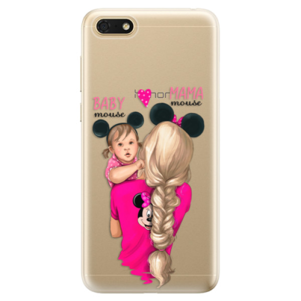 Odolné silikónové puzdro iSaprio - Mama Mouse Blond and Girl - Huawei Honor 7S