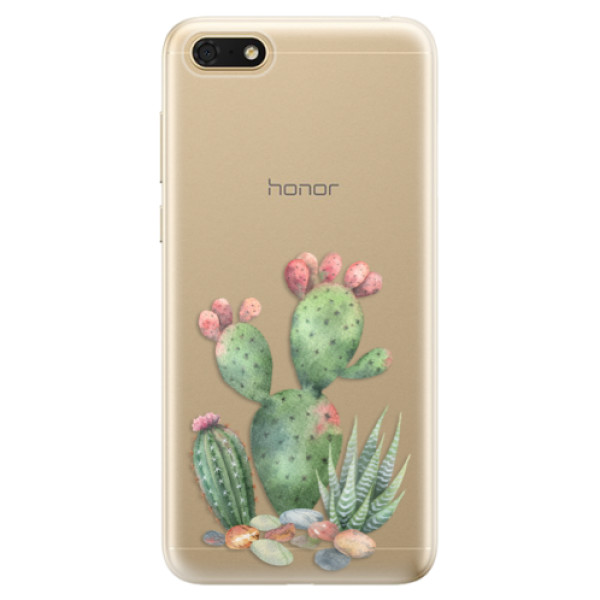 Odolné silikónové puzdro iSaprio - Cacti 01 - Huawei Honor 7S