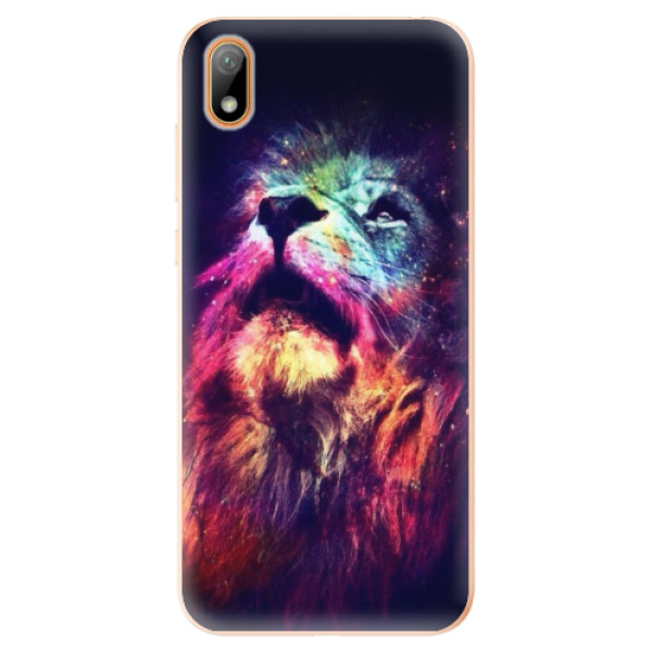 Odolné silikónové puzdro iSaprio - Lion in Colors - Huawei Y5 2019