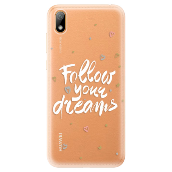 Odolné silikónové puzdro iSaprio - Follow Your Dreams - white - Huawei Y5 2019