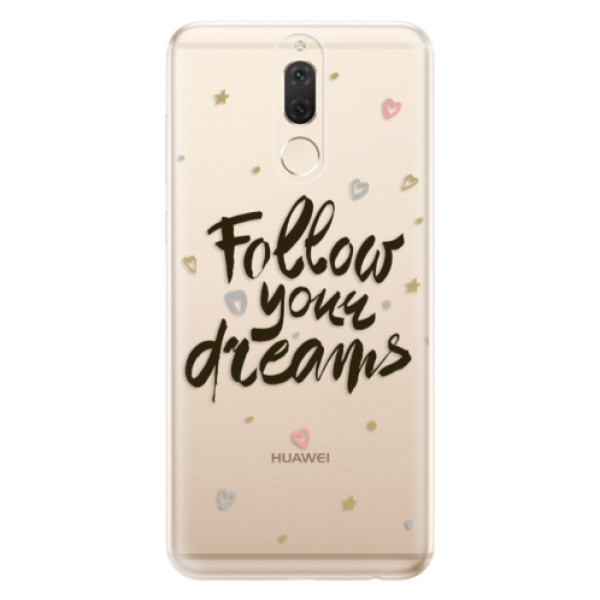 Odolné silikónové puzdro iSaprio - Follow Your Dreams - black - Huawei Mate 10 Lite