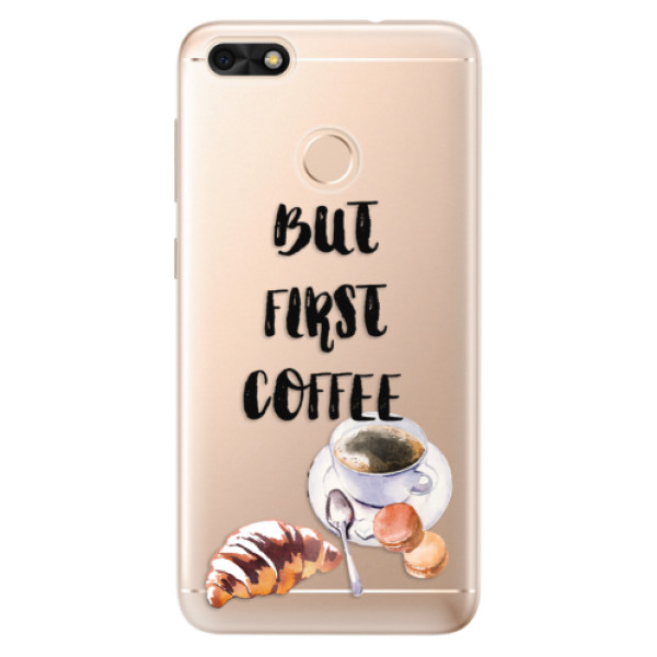 Odolné silikónové puzdro iSaprio - First Coffee - Huawei P9 Lite Mini
