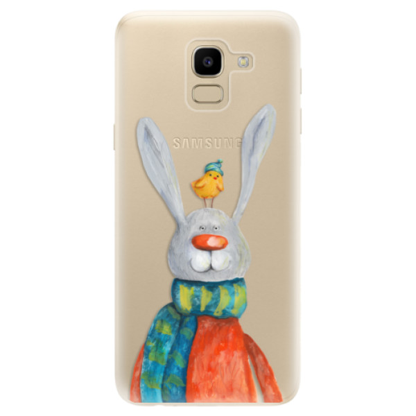 Odolné silikónové puzdro iSaprio - Rabbit And Bird - Samsung Galaxy J6