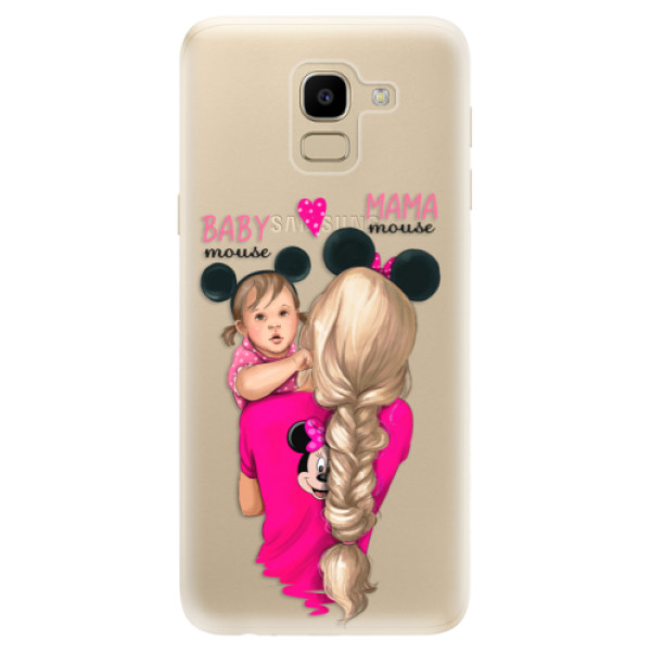 Odolné silikónové puzdro iSaprio - Mama Mouse Blond and Girl - Samsung Galaxy J6