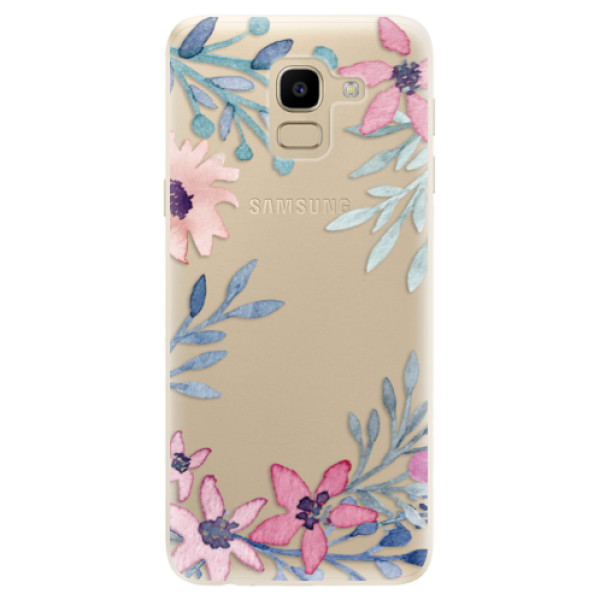Odolné silikónové puzdro iSaprio - Leaves and Flowers - Samsung Galaxy J6
