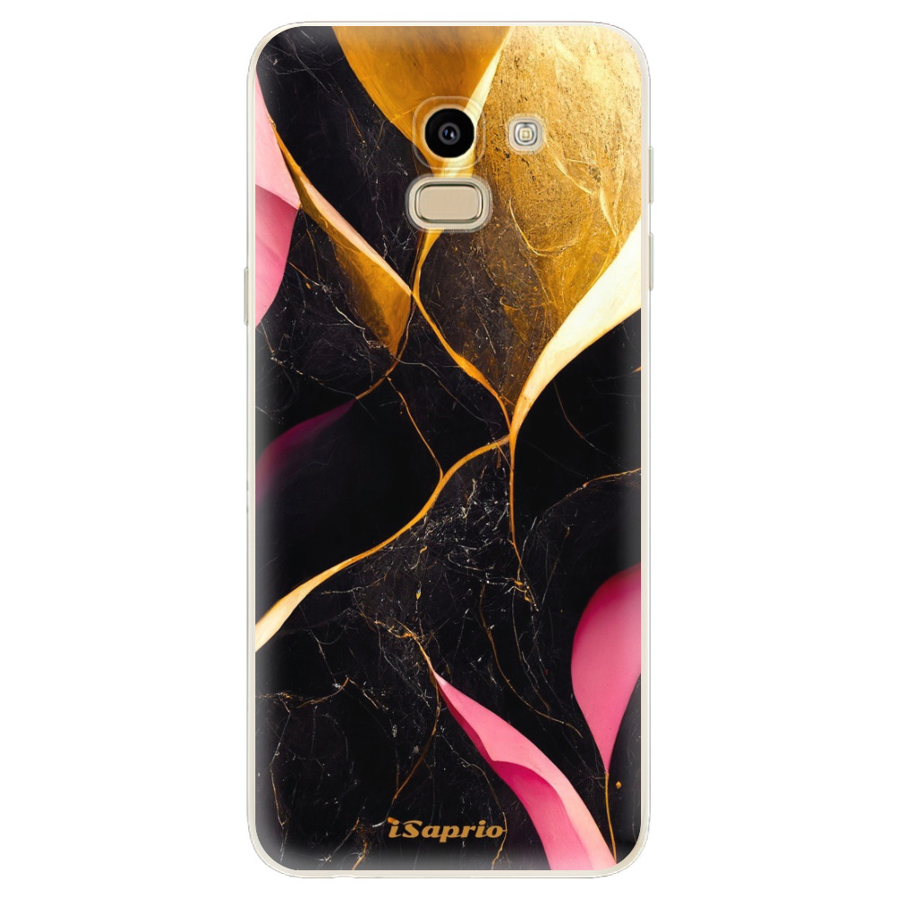 Odolné silikónové puzdro iSaprio - Gold Pink Marble - Samsung Galaxy J6