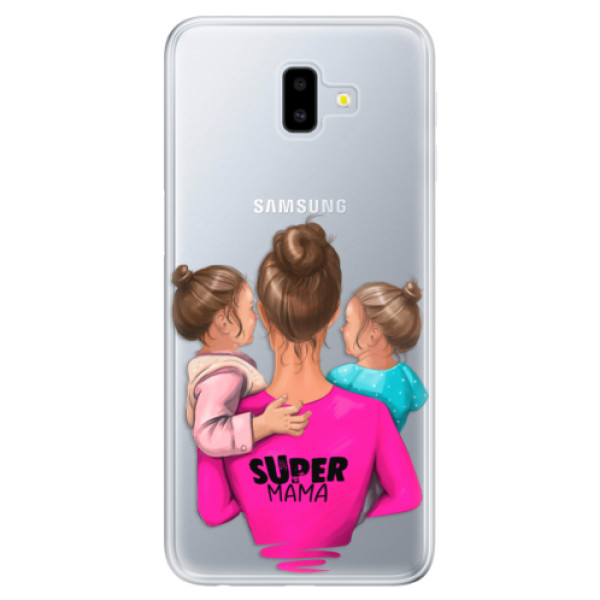 Odolné silikónové puzdro iSaprio - Super Mama - Two Girls - Samsung Galaxy J6+
