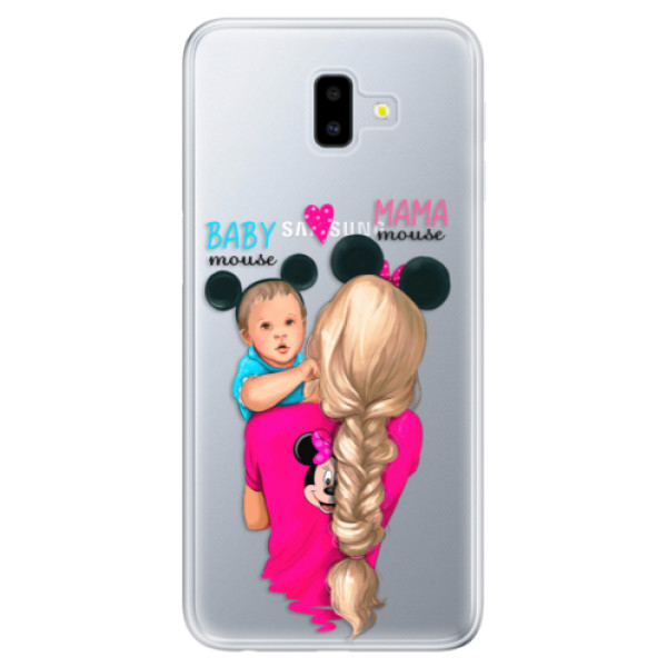 Odolné silikónové puzdro iSaprio - Mama Mouse Blonde and Boy - Samsung Galaxy J6+