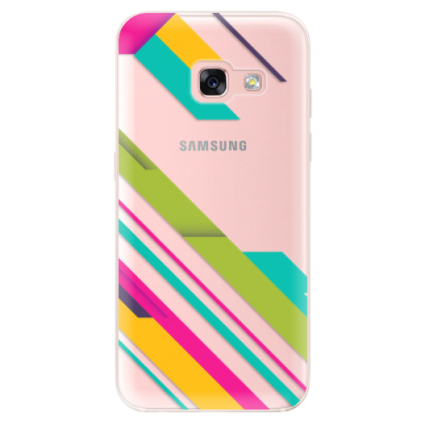 Odolné silikónové puzdro iSaprio - Color Stripes 03 - Samsung Galaxy A3 2017