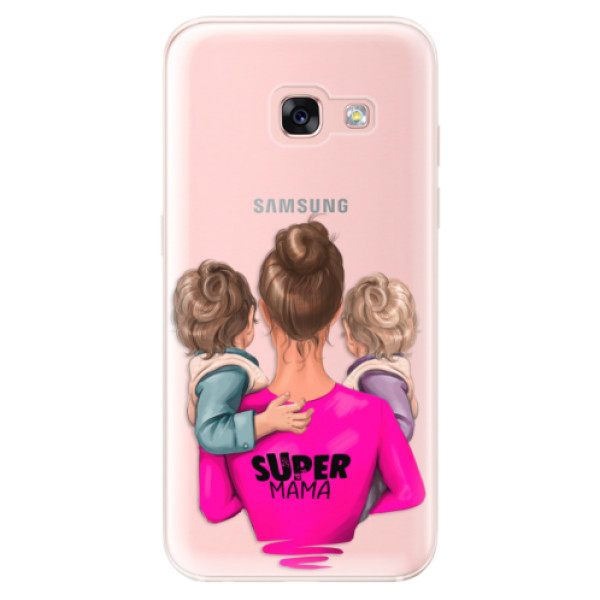 Odolné silikónové puzdro iSaprio - Super Mama - Two Boys - Samsung Galaxy A3 2017