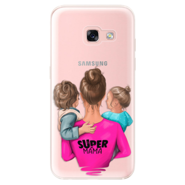 Odolné silikónové puzdro iSaprio - Super Mama - Boy and Girl - Samsung Galaxy A3 2017