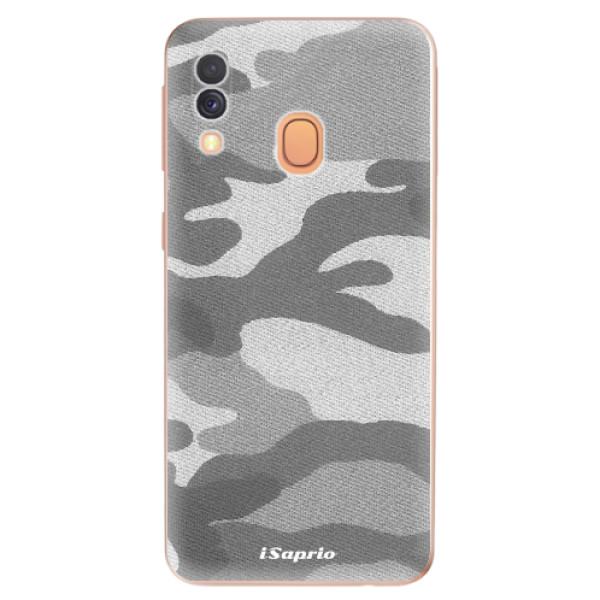 Odolné silikónové puzdro iSaprio - Gray Camuflage 02 - Samsung Galaxy A40