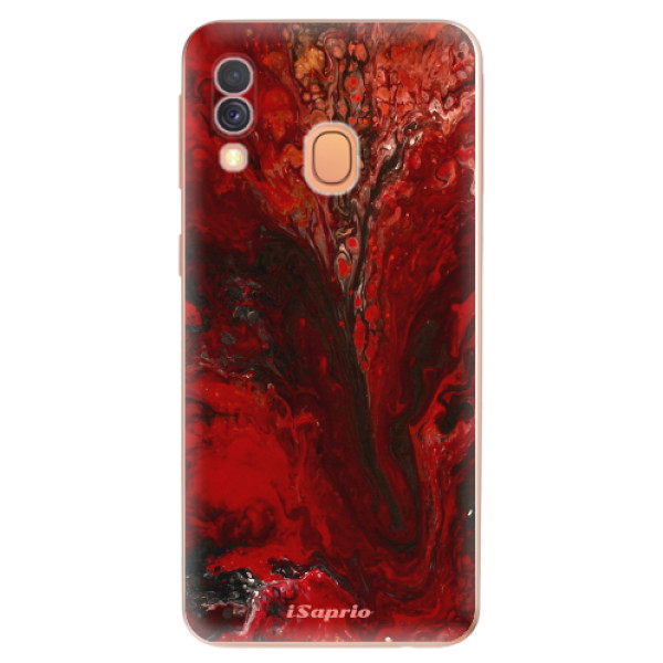 Odolné silikónové puzdro iSaprio - RedMarble 17 - Samsung Galaxy A40