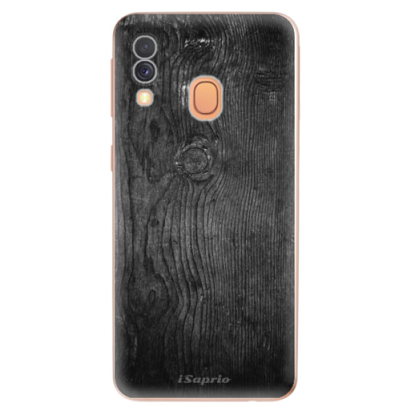 Odolné silikónové puzdro iSaprio - Black Wood 13 - Samsung Galaxy A40