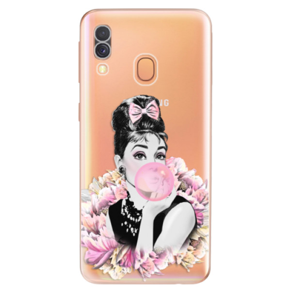Odolné silikónové puzdro iSaprio - Pink Bubble - Samsung Galaxy A40