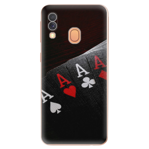 Odolné silikónové puzdro iSaprio - Poker - Samsung Galaxy A40