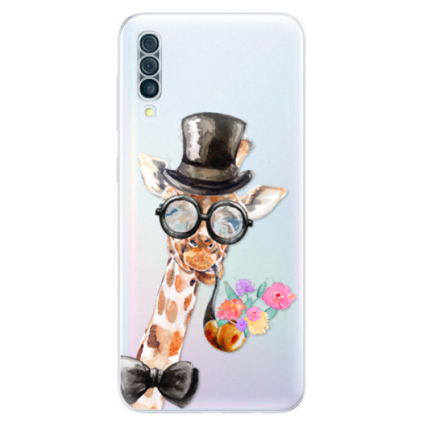 Odolné silikónové puzdro iSaprio - Sir Giraffe - Samsung Galaxy A50