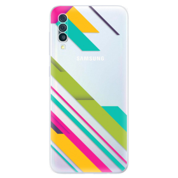 Odolné silikónové puzdro iSaprio - Color Stripes 03 - Samsung Galaxy A50